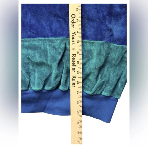 Vintage 80’s Abraham & Straus Velour Striped Long Sleeve - Picture 5 of 5